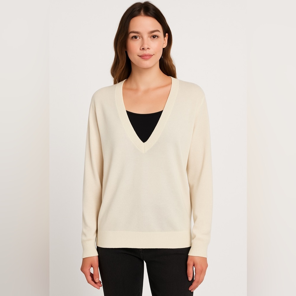 New York & Company Low V-Neck Sweater